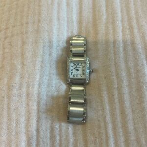 Silver Square Face Watch